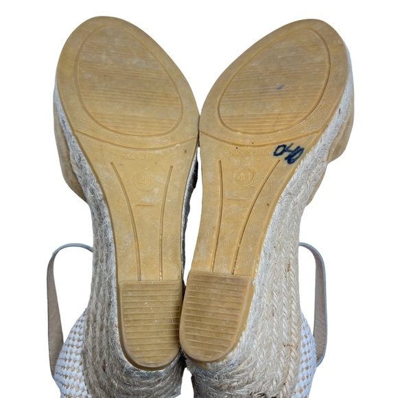 KANNA Made In SPAIN Mustard Yellow Espadrille Ankle Strap Wedge Heels Shoes  41 - Picture 15 of 16